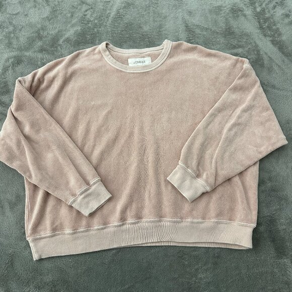 THE GREAT. Tops - The Great. Terry Cloth Pullover Sweater Women's size 1 Small
